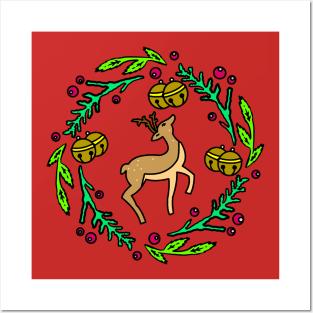 reindeer for christmas Posters and Art